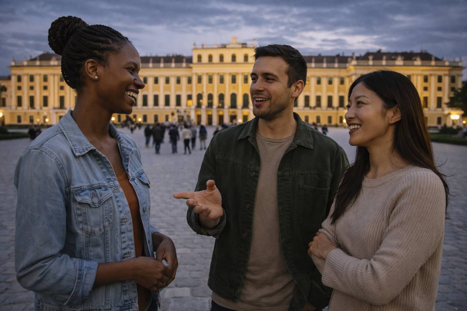 Leute in Schönbrunn